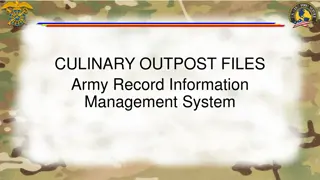Army Record Information Management System Overview