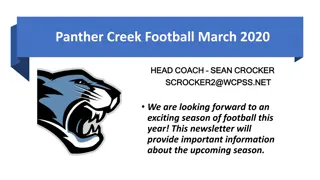 Panther Creek Football Newsletter - March 2020 Updates