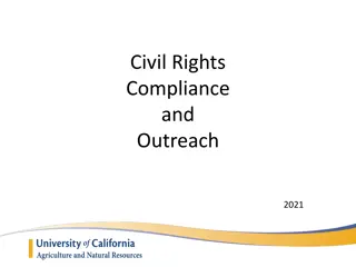 Civil Rights Compliance and Outreach in 2021