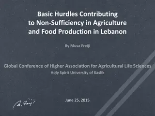 Challenges Contributing to Agricultural Non-Sufficiency in Lebanon