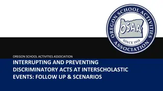 Preventing Discriminatory Acts at Interscholastic Events in Oregon