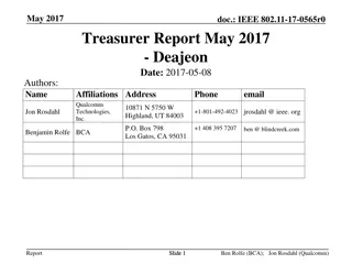 IEEE 802.11-17-0565r0 Treasurer Report May 2017