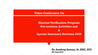 Electors Verification Program & Special Summary Revision 2020 Overview