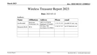 IEEE 802 Wireless Treasurer Report 2023 Overview