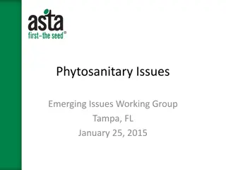 Emerging Phytosanitary Issues in Brazil
