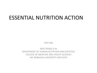 Essential Nutrition Actions: Promoting Health and Well-Being
