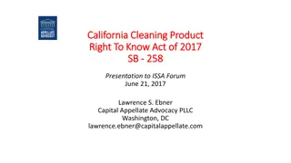 California Cleaning Product Right To Know Act 2017