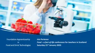 Foundation Apprenticeships in Food and Drink Technologies in Scotland