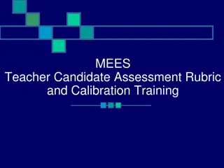MEES Teacher Assessment Rubric & Calibration Training