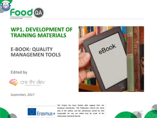 Quality Management Tools E-Book Development Highlights