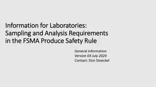 Laboratory Sampling and Analysis Requirements in FSMA Produce Safety Rule
