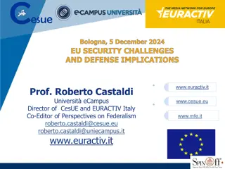 EU Security Challenges and Defense Implications: Shifting World Order and European Defense Strategies