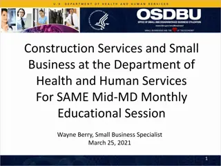 Construction Services and Small Business Insights at HHS Events