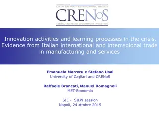Innovation Activities and Learning Processes in Crisis: Evidence from Italian Trade