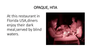Unusual Restaurants Around the World