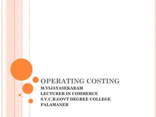 Operating Costing in Commerce