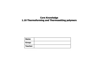 Thermoforming and Thermosetting Polymers