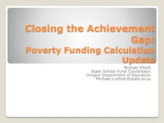 Update on Poverty Funding Calculation for Closing the Achievement Gap