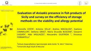 Evaluation of Anisakis Presence in Fish Products of Sicily