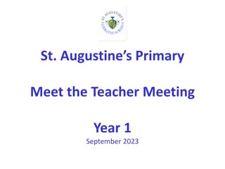 Meet the Teacher and School Day Routines at St. Augustine's Primary