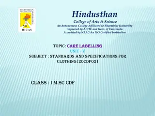 Care Labelling for Clothing Standards and Specifications