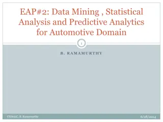 Data Mining and Predictive Analytics in Automotive Domain