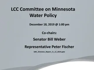 Minnesota Water Policy Committee Meeting: Legislative Priorities for 2020