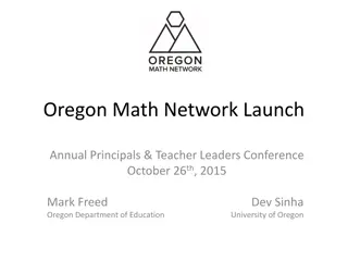 Oregon Math Network Launch Conference