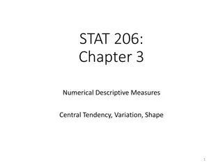 Numerical Descriptive Measures in Statistics