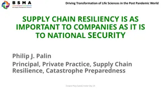 Supply Chain Resilience in the Post-Pandemic World