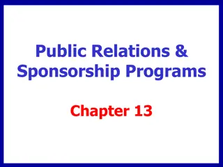 Public Relations and Sponsorship Programs for Regulatory Compliance