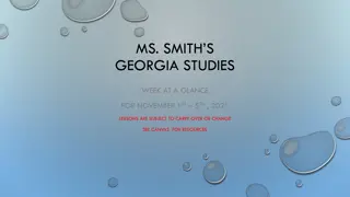 Georgia Studies Week at Glance: Nov 1-5, 2021