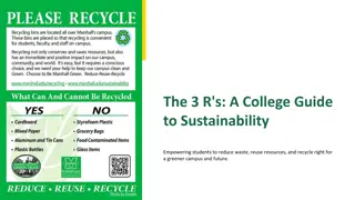 College Guide to Sustainability: Reduce, Reuse, Recycle for a Greener Campus