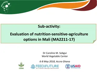 Evaluation of Nutrition-Sensitive Agriculture Options in Mali