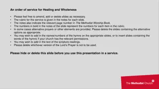 Service for Healing and Wholeness