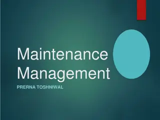 Maintenance Management for Optimal Equipment Performance