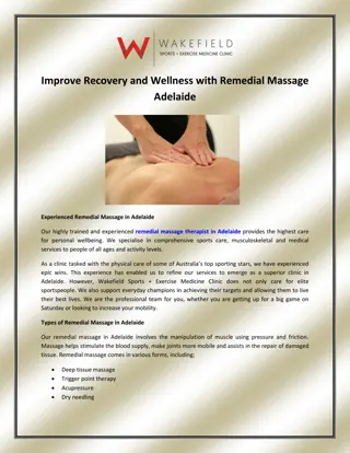 Improve Recovery and Wellness with Remedial Massage Adelaide