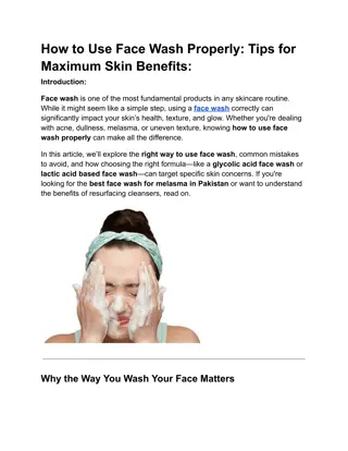 How to Use Face Wash Properly Tips for Maximum Skin Benefits