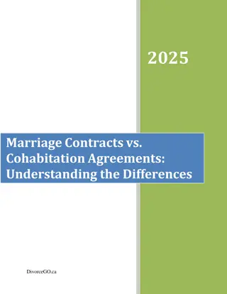 Marriage Contracts vs. Cohabitation Agreements: Understanding the Differences
