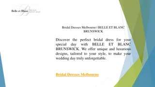 Bridal Dresses Melbourne BELLE ET BLANC BRUNSWICK