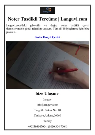 Noter Tasdikli Tercüme | Languvi.com