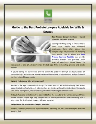 Guide to the Best Probate Lawyers Adelaide for Wills & Estates