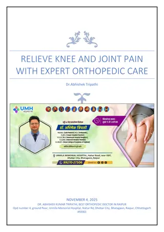 Relieve Knee and Joint Pain with Expert Orthopedic Care