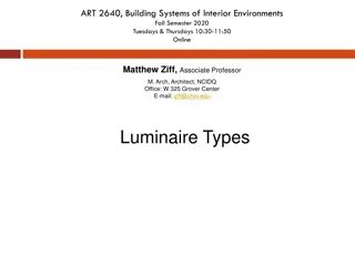 Exploring Luminaire Types, Specifications, and Selection in Interior Design