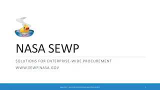 NASA SEWP Solutions for Enterprise-Wide Procurement Information