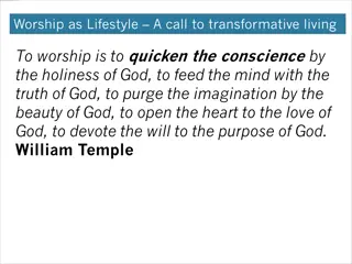 Transformative Living through Worship