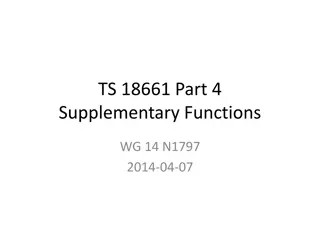 Math Functions Specifications and Recommendations