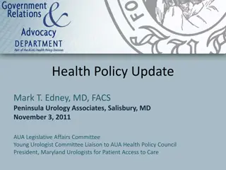 Urology Health Policy Update and Legislative Affairs Overview