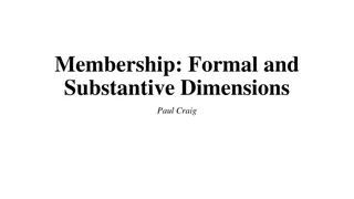 The Formal and Substantive Dimensions of Membership in the European Union