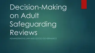 Adult Safeguarding Reviews and Decision-Making